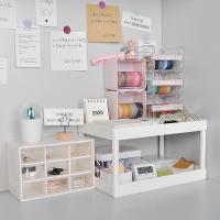 Estante Multifuncional Doble Capa Para Escritorio Organizador De Cosméticos Y Artículos Domésticos Ecológico De Plástico - details 4