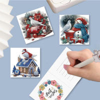 12pcs Tarjetas De Navidad Con Pintura De Diamantes DIY Bordado De Diamantes Con Sobres Set De Tarjetas De Fiestas Regalo De Navidad - details 4