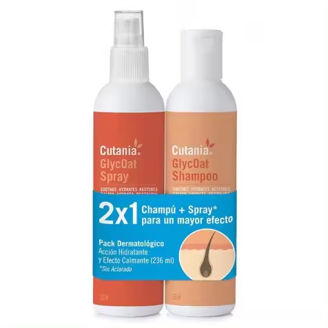 Cutania Glycoat Pack Champú + Spray Dermatológico 355 Ml + 236 Ml - 1