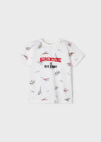 Paquete de 2 camisetas para niño de manga corta en verde, blanco y estampado crudo - Mayoral - details 4
