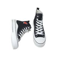 Eva Zorteon- Zapatillas Deportivas Abotinada de Lona para Mujer - Estilo Bamba con Material Textil y Cierre de Cordones - details 16