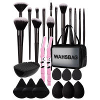 Set Profesional De Brochas De Maquillaje 27/14/9 Piezas Con Esponja Pincel De Polvo Cuchillo Para Cejas Y Herramientas De Limpieza Bolsa De Maquillaje - details 1