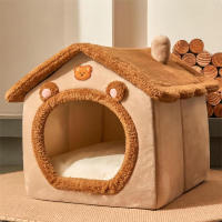 Casa De Mascotas Plegable Para Perros Y Gatos Pequeños Con Alfombra Sofá Lavable Y Desmontable Casa De Encaje Para Pequeños Y Medianos Perros Y Gatos - details 7