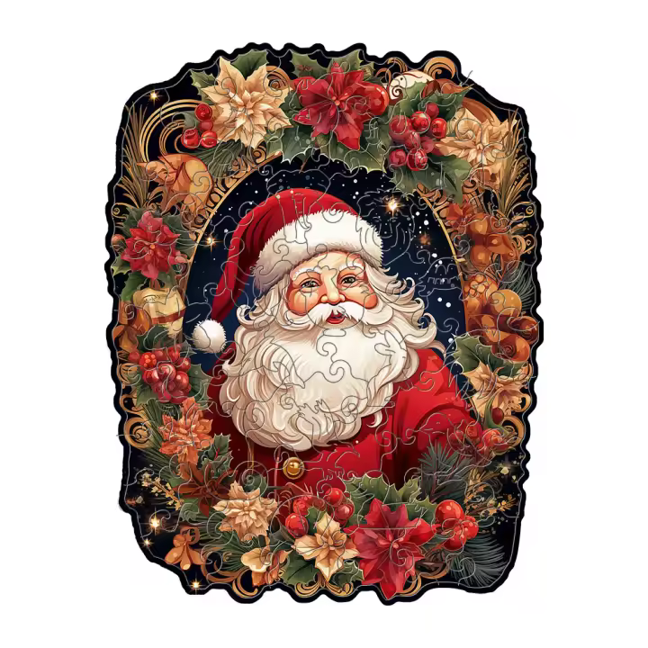 Rompecabezas 3D De Madera Dificultad Alta De Santa Claus Personalizado Juguete Educativo Para Niños Y Adultos Regalo Familiar Interactivo - 1