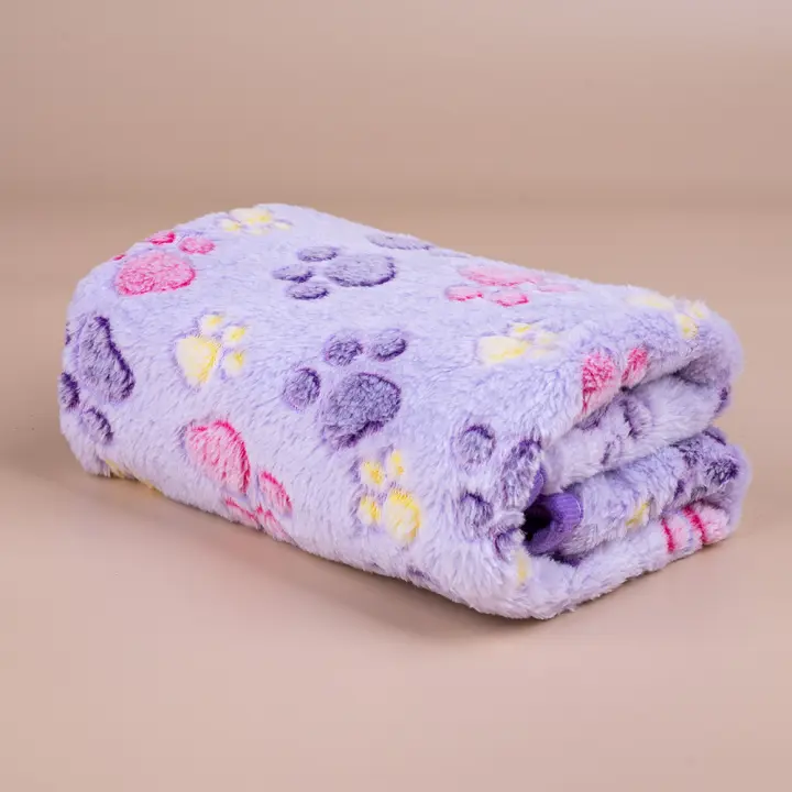Manta De Peluche Para Mascotas Pequeñas Medianas Y Grandes Con Estampado De Mano Caliente Para Invierno Y Baño Tapete Para Perros Gatos Y Puppies - 1