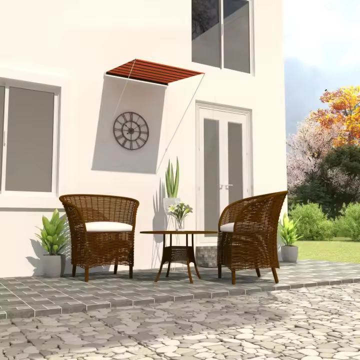 vidaXL Toldo retráctil naranja y marrón 100x150 cm - 1