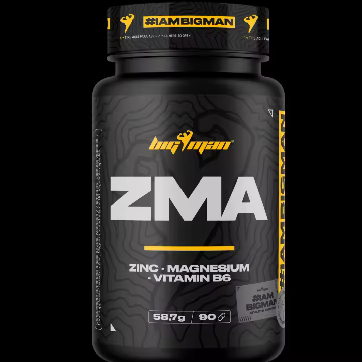 BIGMAN  ZMA + 90 CAPS  CON  ZINC + MAGNESIO + VICTAMINA B6   EVITA EL CANSANCIO  FAVORECE EL SISTEMA INMUNITARIO  EVITA CATABOLISMO Y CALAMBRES - 1