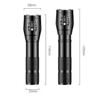 Linterna Táctica LED Potente De Aleación De Aluminio Recargable Por USB Para Camping Al Aire Libre Impermeable Con Distancia De Iluminación De 100-200 M - details 3