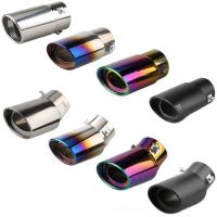 Tubo De Escape De Coche Universal En Acero Inoxidable Redondo Con Finalización En Cromo Pieza De Repuesto Para Automóviles - details 0