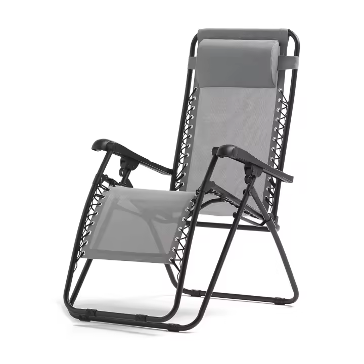 GREATOOL Silla Tumbona con Reposabrazos Plegable, 90x65x114cm, Tumbona Plegable Multiposiciones Jardin/Terraza, Ideal para Playa, Jardín, Terraza - 1