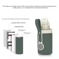 Calentador De Botella Para Bebé Portátil Con 3 Temperaturas Ajustables USB Calentador De Leche Para Viaje En Coche Seguro Y Ecológico Tamaño Medio - details 8