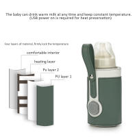 Calentador De Botella Para Bebé Portátil Con 3 Temperaturas Ajustables USB Calentador De Leche Para Viaje En Coche Seguro Y Ecológico Tamaño Medio - details 8