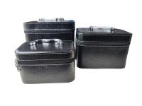 Triple Neceser con espejo Maquillaje Portátil mujer Organizador bolsa de maquillaje para cosméticos de gran capacidad - details 0