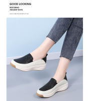 Zapatos Deportivos Casuales Para Mujer Con Suela Gruesa Talla plus 43 Cuero Genuino Transpirable Ligeros Moda Zapatos Para Caminar - details 14