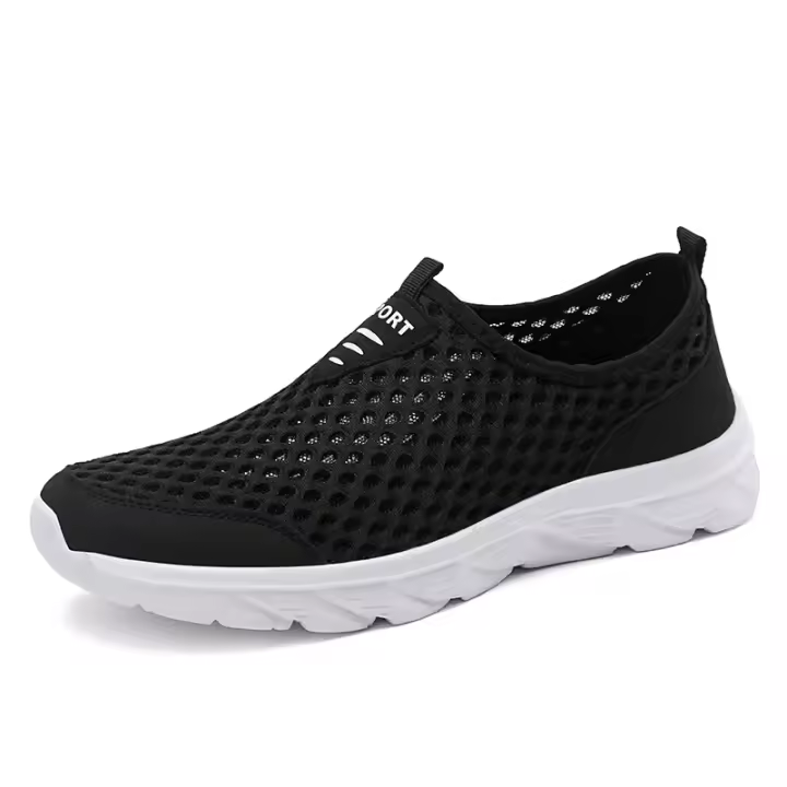 Zapatos Casuales Para Hombre Transpirables Tenis Ligeros De Vulcanización Malla Suave Talla Grande Antideslizantes Planos - 1