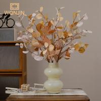 1PC Hojas De Árbol De Otoño Artificiales Para Decoración De Boda Y Hotel Eucalipto Y Manzana Simulación De Hojas De Planta Artificial De Seda - details 3