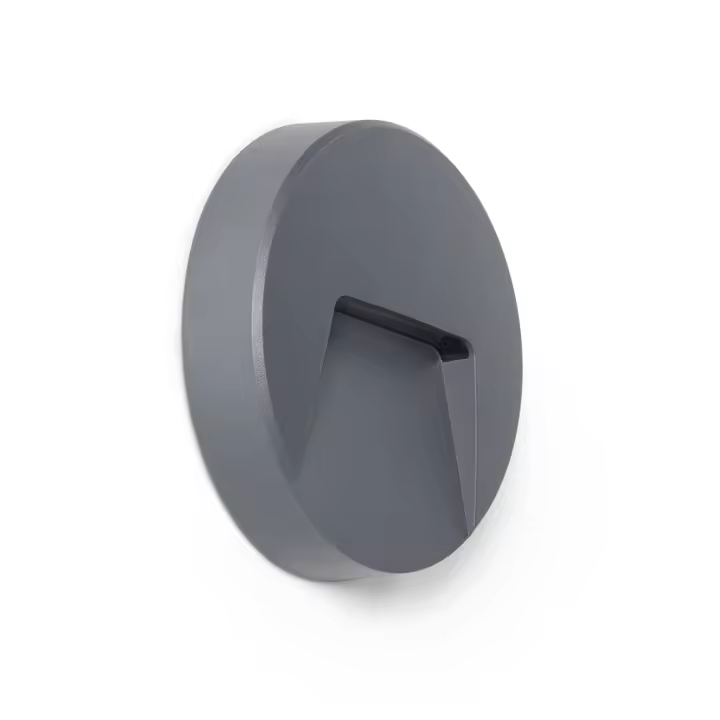 Ledkia Baliza Exterior LED 3W Superficie Pared Circular Antracita Nilsa 2700K Blanco Cálido - 1