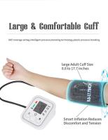 Tensiómetro digital de brazo, mide con precisión la presión arterial y el pulso, tensiómetro automático clínicamente probado con pulsera de 22-36 cm - details 5