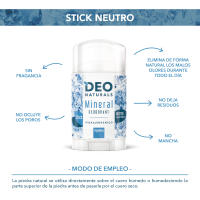 Desodorante Alumen potásico en Piedra natural, neutro stick 100g Deo Naturals alumbre de Roca, Piedra de Roca, no ocluye Los Poros, no Dejas Residuos, no Mancha, eliminar naturalmente los malos olores - details 0