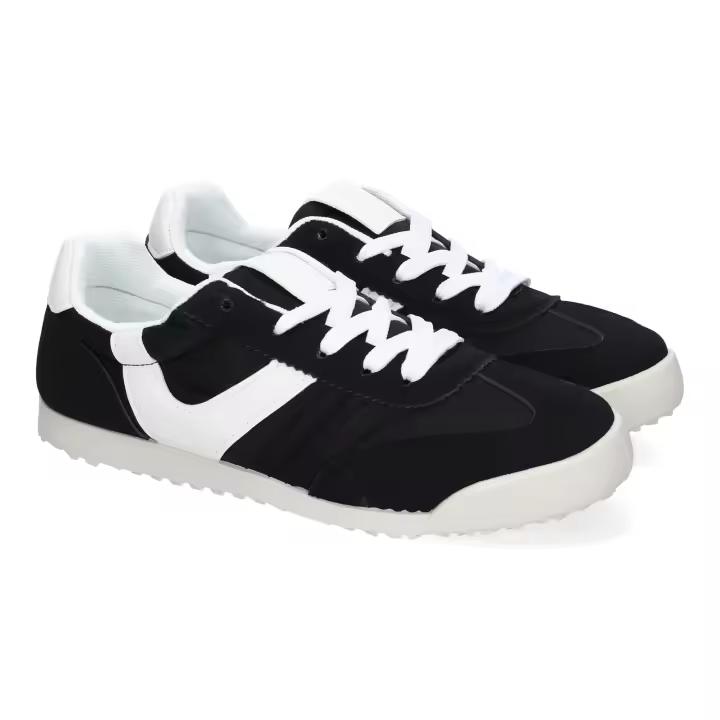Davinia Shoes Zapatilla Deportiva Casual para Mujer con Diseño Moderno y Detalles de Colores que aseguran Estilo y Confort, Cierre de Cordoneras, Ideales para el Dia a Dia. Shoes&Blues.es 9152-Negro - 1