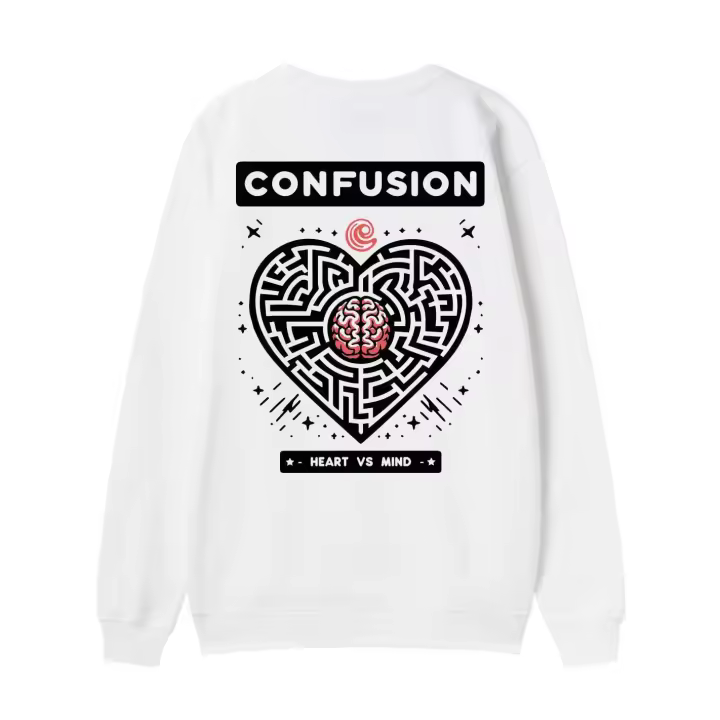 BRAVE;DMIND WHITE CREWNECK - 1