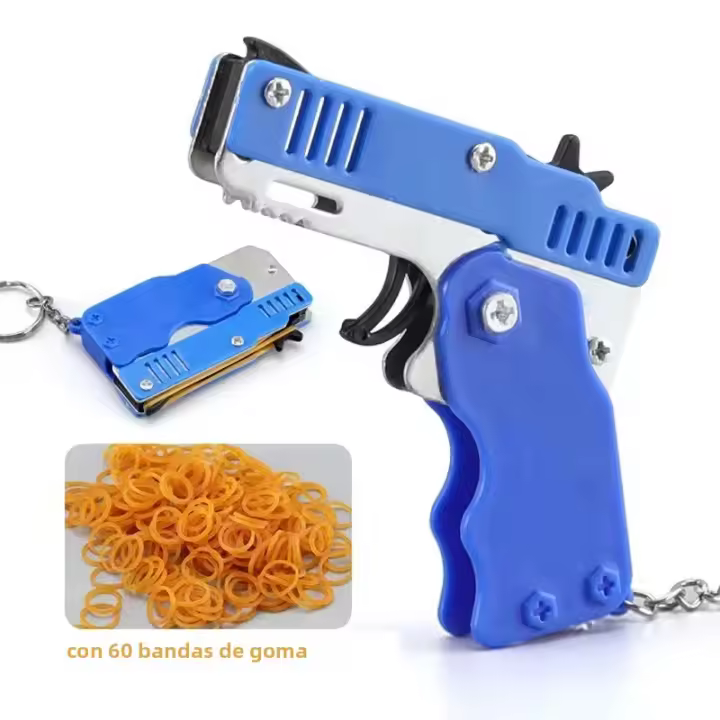 Pistola De Banda De Goma Mini Lanzadora De Dardos Juguete Para Niños Juguetes De Aluminio Actividades Al Aire Libre Juego De Fiesta Cumpleaños Regalo - 1