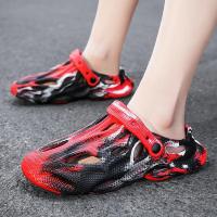 Zapatillas De Hombre Camuflaje Plataforma Exterior Verano Clogs Zapatos Mujer Playa Sandalias Hombre Suaves EVA Interior Casa Slides Amor Flip Flops - details 31