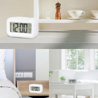 Reloj De Alarma Digital LED Con Pantalla Retroiluminada Función Snooze Calendario Y Temperatura Para Oficina Y Hogar - details 5