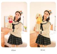 Muñeco De Peluche Conejo Con Orejas Largas Y Correa Juguetes Para Niños Ropa De Muñeca Regalo De Cumpleaños Material De Algodón Relleno De Poliéster - details 1