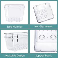 Juego De 28 Piezas Organizadores De Cajones Transparentes 4 Tamaños Diferentes Para Baño Y Vestíbulo Almacenamiento Duradero Y Antideslizante Para Cocina Y Dormitorio - details 7