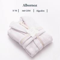 Scalpers Home Albornoz de Algodón 100% - 360GSM Gris con Ribetes Azules - Elegante y Sofisticado - details 8