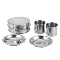Juego De Cocina Para Camping De 8 Piezas En Acero Inoxidable Equipamiento Portátil Para Exteriores Con Almacenamiento - details 2