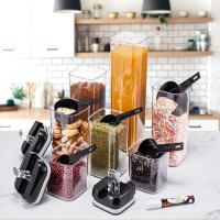 Juego De Botellas De Almacenamiento Para Comida Con Tapa Caja De Organización De Cocina Pila Desmontable Resistente a La Humedad Y Polvo Accesorio De Cocina Moderno Material Plástico Eco-amigable - details 1