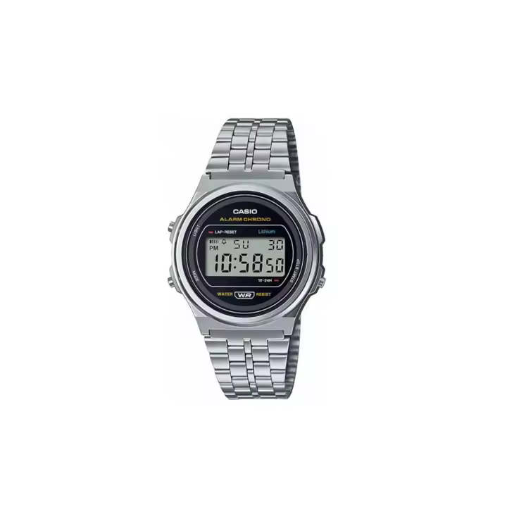 Reloj Casio Vintage A171WE-1AEF - Luz LED, Cronómetro, Alarma Diaria, Calendario Automático y Resistente Al Agua - 1