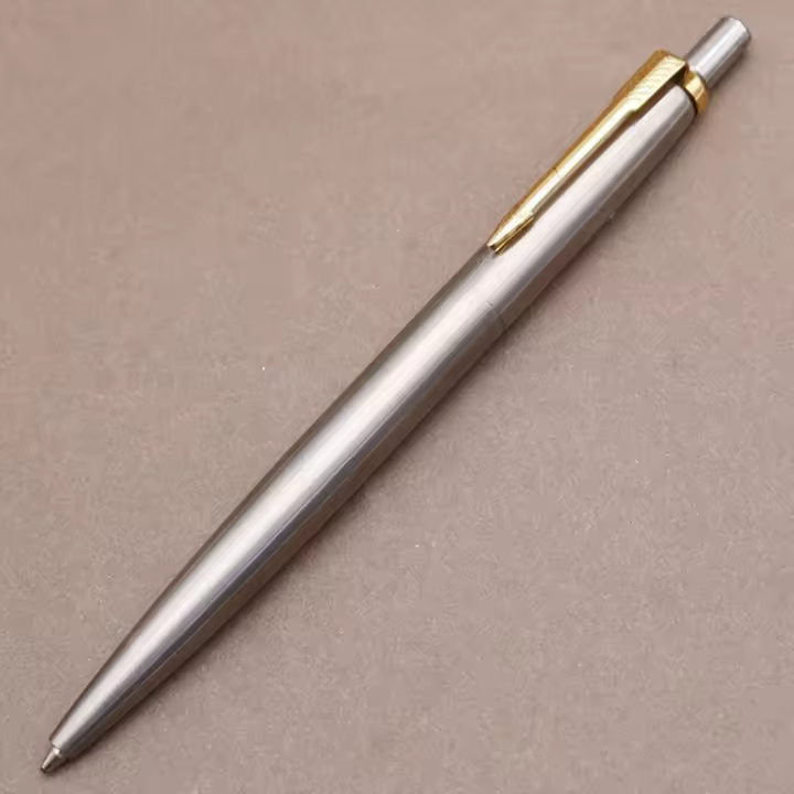 Lápiz De Punto De Bola De Lujo De Calidad Metálica Acero Inoxidable Color Firmado Suministros De Oficina Estilográfica - 1