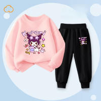 Conjunto De Ropa Infantil Sanrio Kuromi Para Niñas Primavera Suéter Con Cuello Redondo Y Pantalones Largos Dos Piezas Estilo Casual - details 4