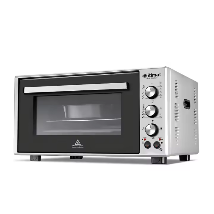 Horno Eléctrico - MARCA Itimat - CAPACIDAD DE  60 LITROS -   MATERIAL  Acero Inoxidable - con Turbo Fan  -  Doble Cristal 200 C. máximo –  Potente -  Compacto  -  Energéticamente Eficiente - CALIDAD PREMIUM - 1