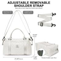Bolsa De Viaje De Capacidad Grande Weekender Con Compartimento Para Zapatos Deportes Y Fitness Para Mujeres Bolsa De Mano - details 0