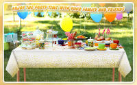 Mantel De Fiesta Desechable 137x274cm Impermeable Y Resistente Al Aceite Con Puntos Dorados Para Bodas Y Fiestas PEVA - details 4