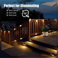 Luces Solares Para Pared 12 Piezas Luz LED Impermeable Para Accederillas Escaleras Valla Jardín Patio Camino Exterior - details 1