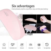 LULAA Lámpara De Uñas Multifuncional En Rosa Y Blanco Secador De Uñas Portátil Con Cable USB Para Gel Varnish Arte De Uñas Herramienta De Secado Para El Hogar - details 4