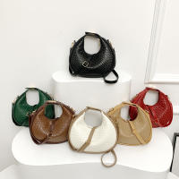 Bolso De Hombro PU Cuero Moda Color Sólido Con Red Trendy Bolso Cruzado Pequeño Para Damas Lujo Diseñador Bolsos De Mano - details 21