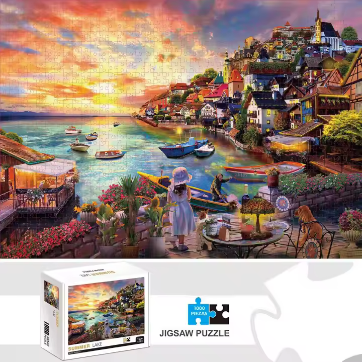 Rompecabezas De Lago De Verano 1000 Piezas Para Adultos Juegos De Familia Divertidos Rompecabezas Educativos Para Niños Decoración De Hogar - 1