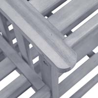 vidaXL Sillas de jardín con mesita madera maciza acacia 159x61x92 cm - details 5