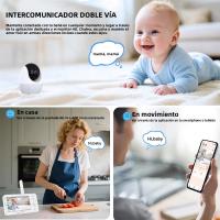 Monitor De Bebé WiFi 1080P HD Con Vídeo Remoto Y Luz Nocturna Nanny Visión Nocturna HD Lullabies Temperatura Cámara Móvil APP 4.3" - details 3