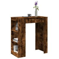 vidaXL Mesa alta con estantes madera ingeniería blanca 95x47x103,5 cm en color Blanco/Gris hormigón/Gris sonoma y más | estructura resistente ideal para salón dormitorio o estudio - details 4