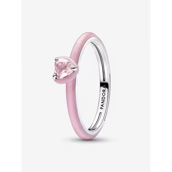 Pandora - Anillo de corazón con chakra rosa - Plata de ley - 1