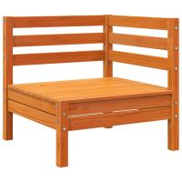 vidaXL Sofá de esquina de jardín madera maciza de pino Pino natural, Marrón cera, Douglas natural Conjunto Terraza Muebles Jardín Exterior Juego de Muebles de jardín Mueble Jardín Exterior Muebles de Salon Exterior - details 3
