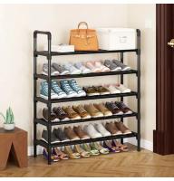 Estante De Zapatos Metálico Multicapa Espacioso Y Simple Estante De Zapatos Negro Organizador De Zapatos Para El Hogar - details 14