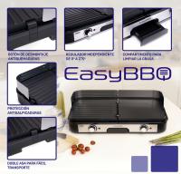 XSQUO Useful Tech Easy BBQ. Parrilla Grill Teppanyaki - 2400 watt de potencia - Doble plancha de aluminio Reversible y Antiadherente - Superficie XXL mixta con plancha y grill - Gran superficie de cocinado - Dos termostatos independientes . - details 2